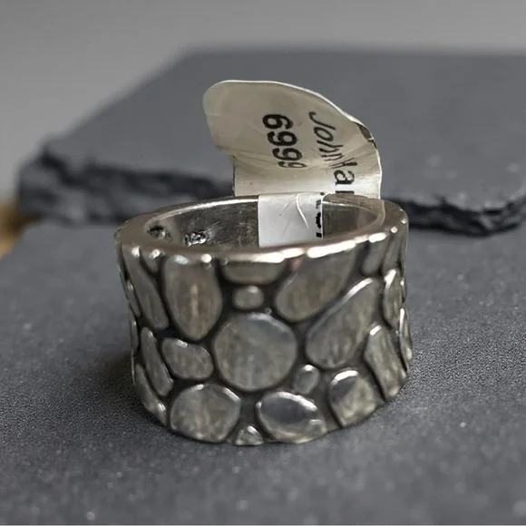 John Hardy Sterling Silver Pebble Design Ring